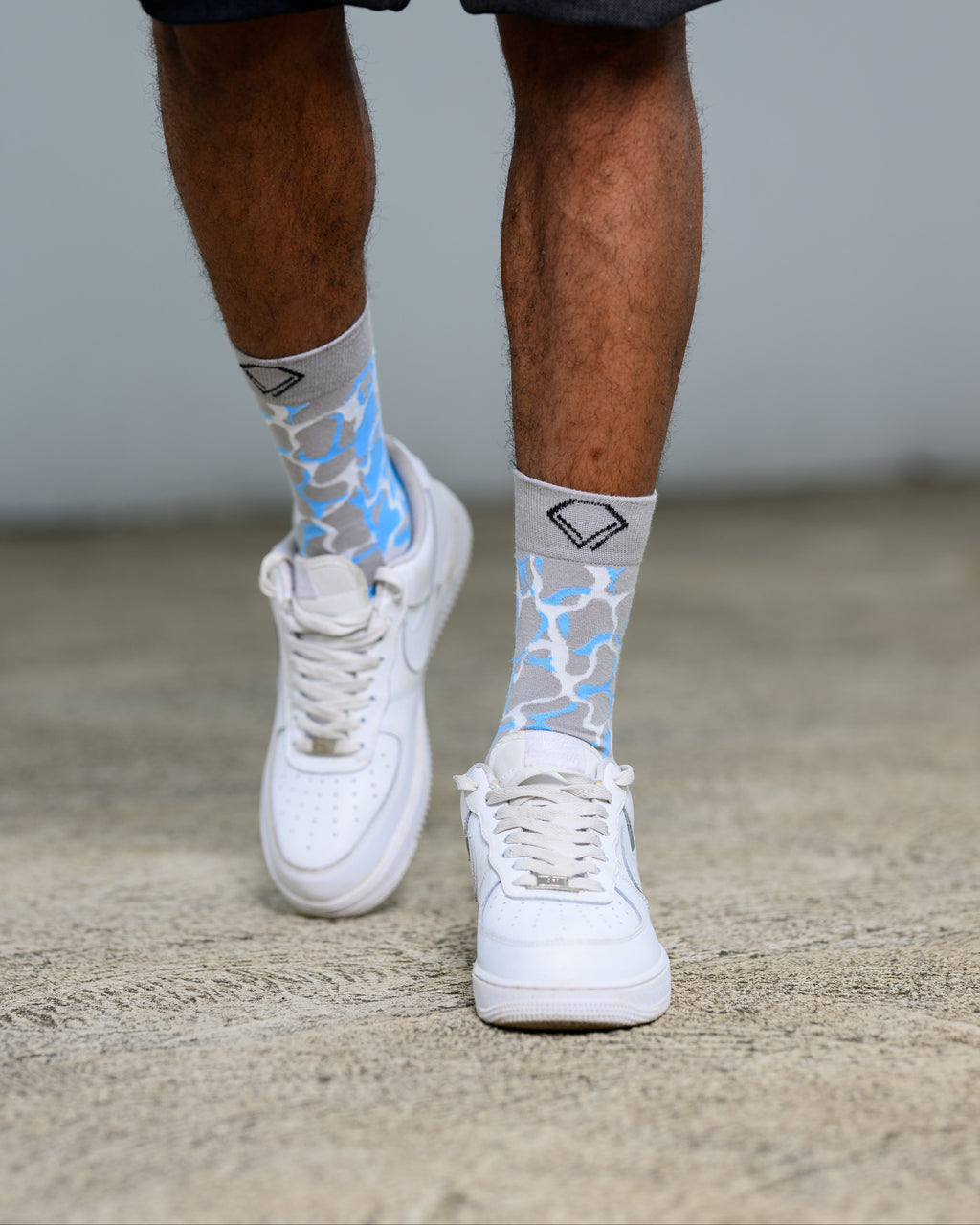 Blue Patterned Socks