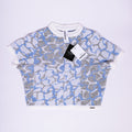 Blue Front Zipper Top