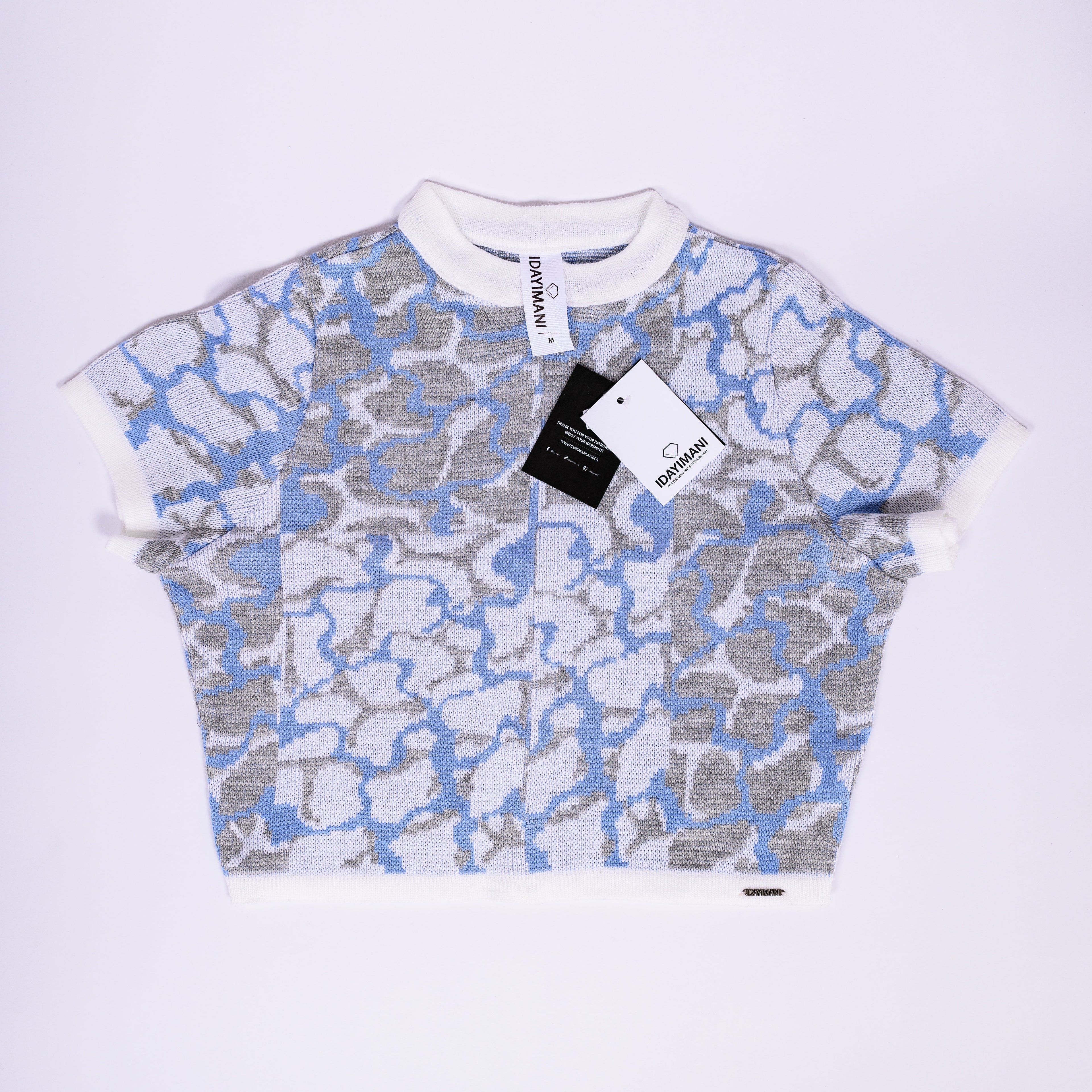 Blue Front Zipper Top