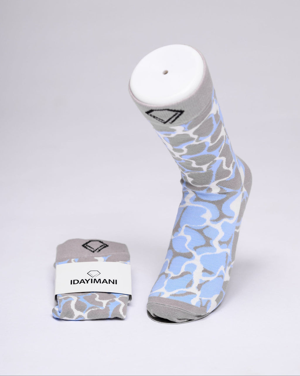Blue Patterned Socks