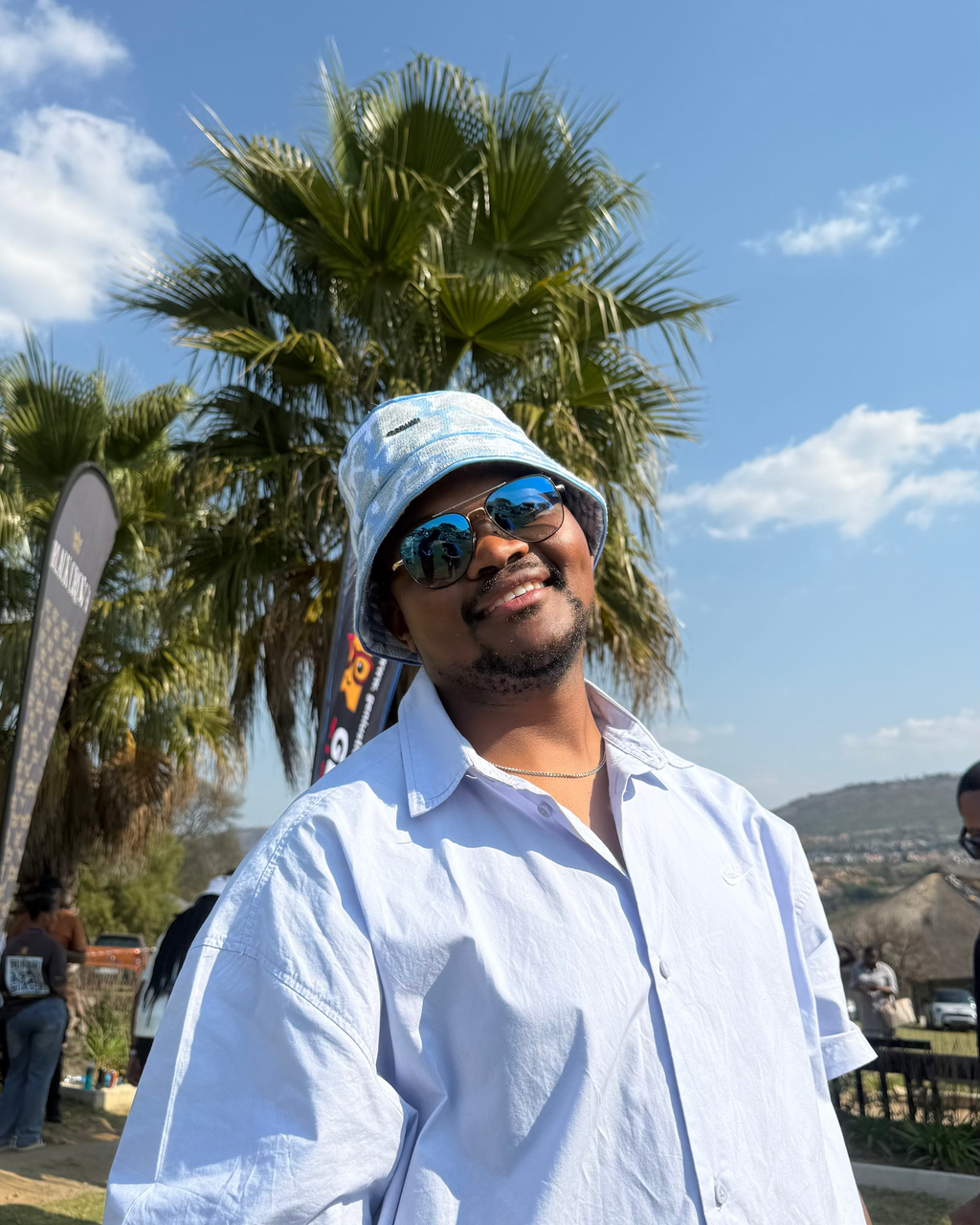 Blue 'Crown' Bucket Hat